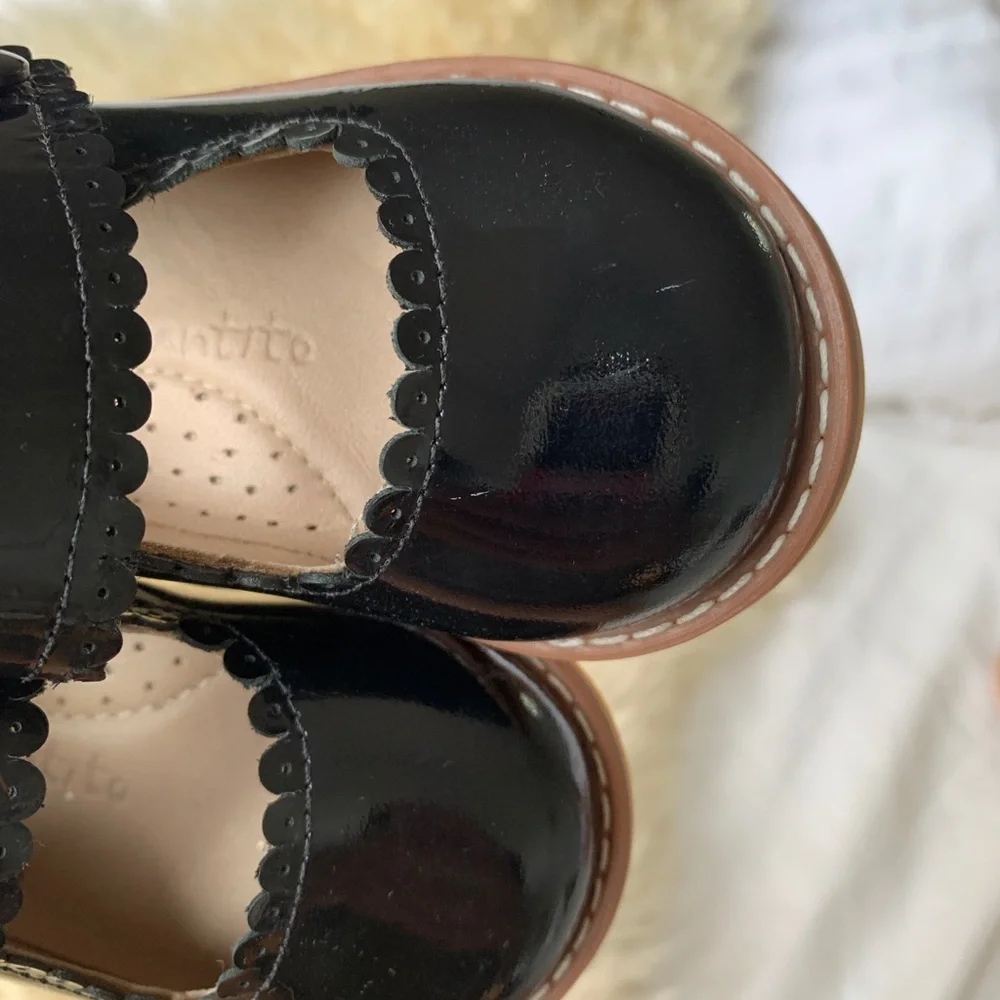 Elephantito Black Patent Mary Jane Dress Shoes for Kids